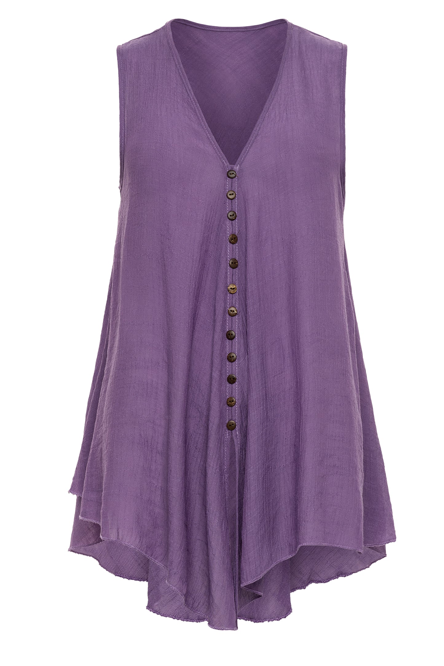 Papaya Tree Imports Boho Flow Sleeveless Top Violet