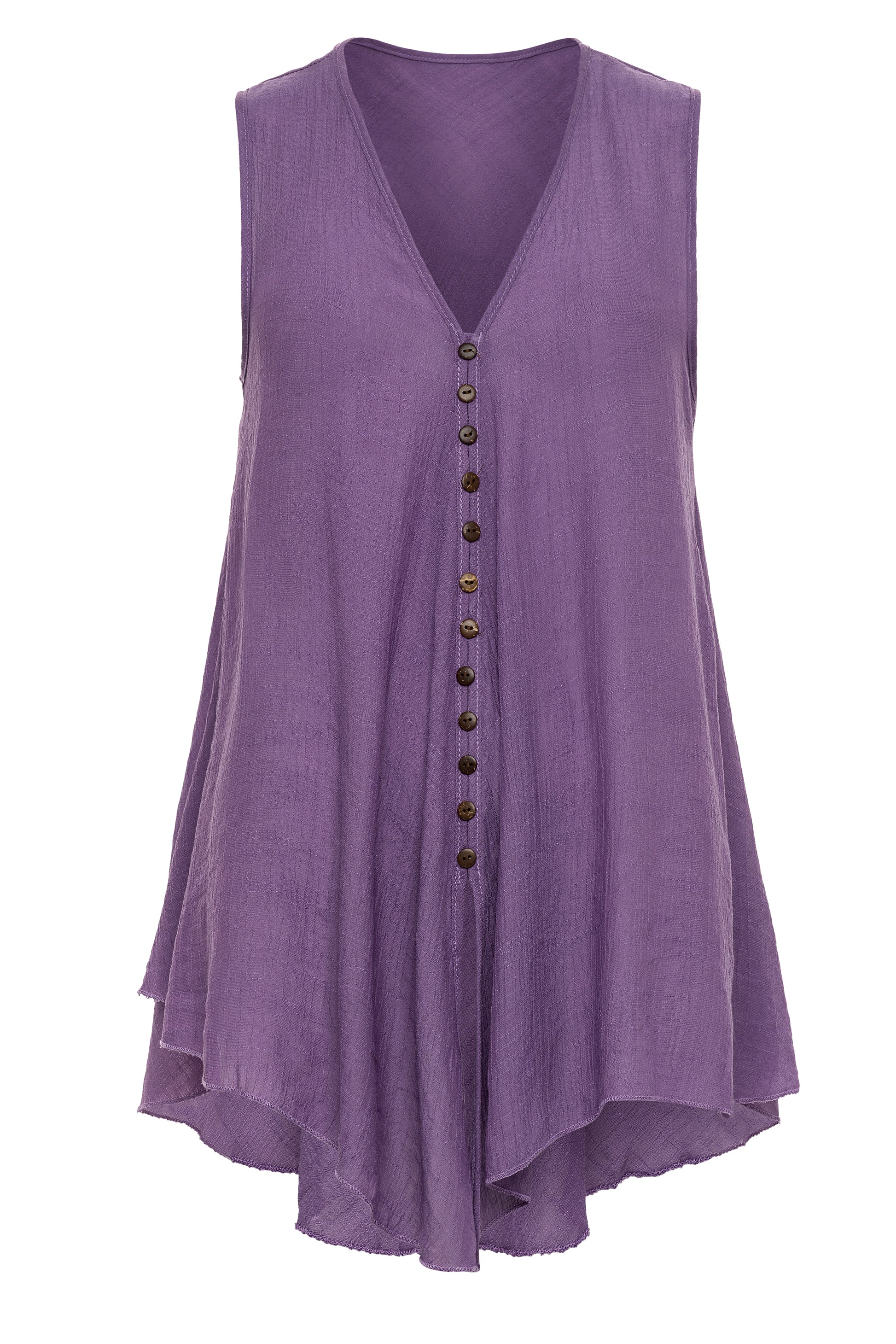 Papaya Tree Imports Boho Flow Sleeveless Top Violet