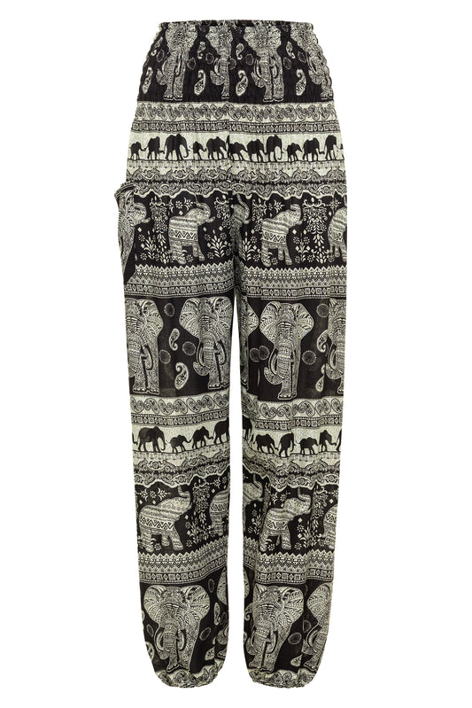 Papaya Tree Imports Luxe Printed Harem Pant Elephants