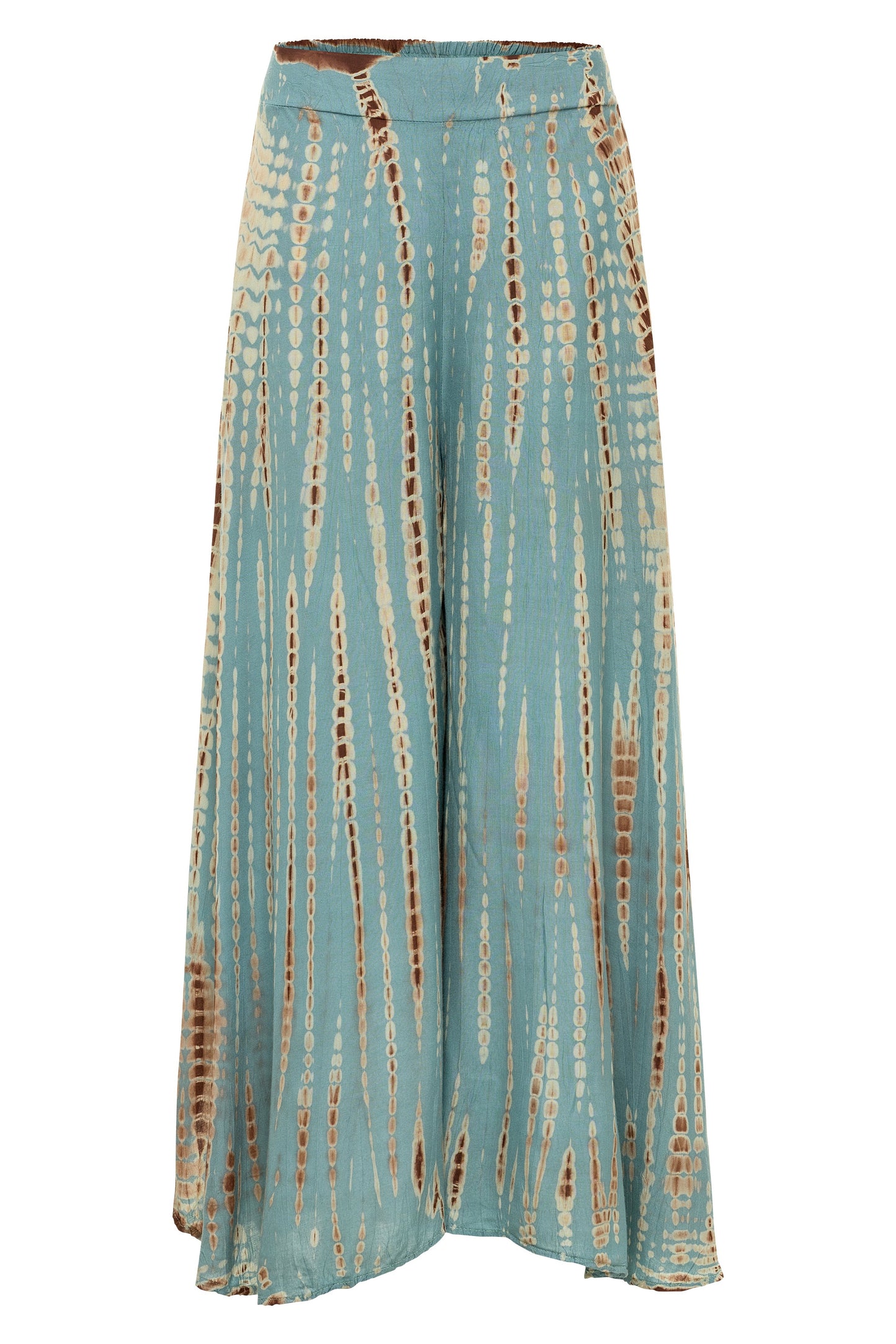 Luxe Wide Leg All Over Tie Dye Flow Pant Harbor Blue